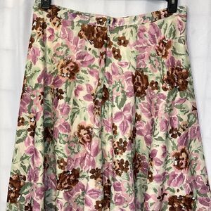 Floral scattered Sequin Cotton Skirt 16
